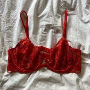 Free People Floral Mesh Bra